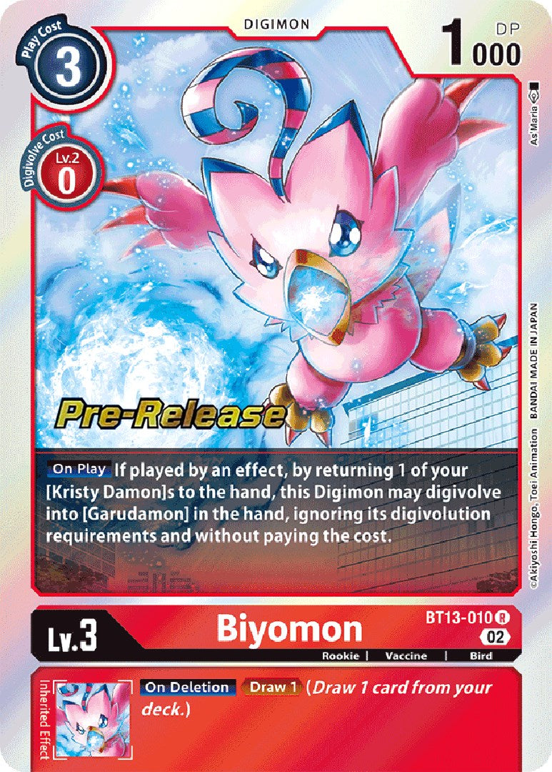 Biyomon [BT13-010] [Versus Royal Knights Booster Pre-Release Cards] | Game Grid - Logan