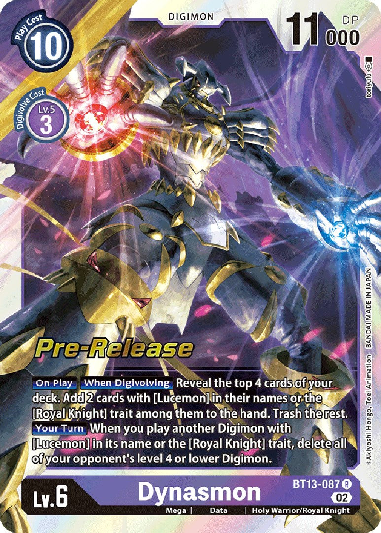 Dynasmon [BT13-087] [Versus Royal Knights Booster Pre-Release Cards] | Game Grid - Logan