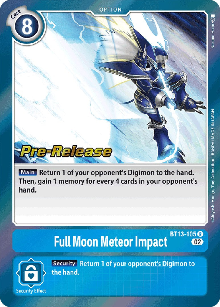 Full Moon Meteor Impact [BT13-105] [Versus Royal Knights Booster Pre-Release Cards] | Game Grid - Logan