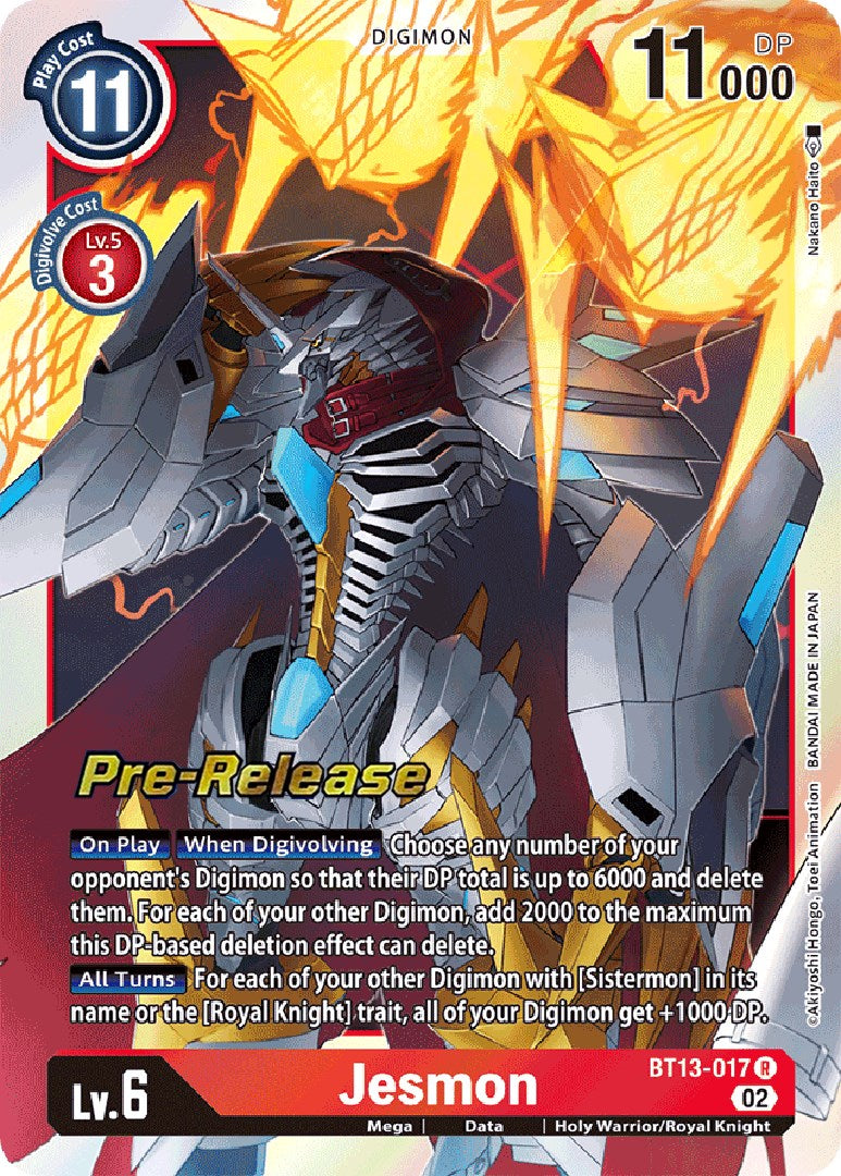 Jesmon [BT13-017] [Versus Royal Knights Booster Pre-Release Cards] | Game Grid - Logan