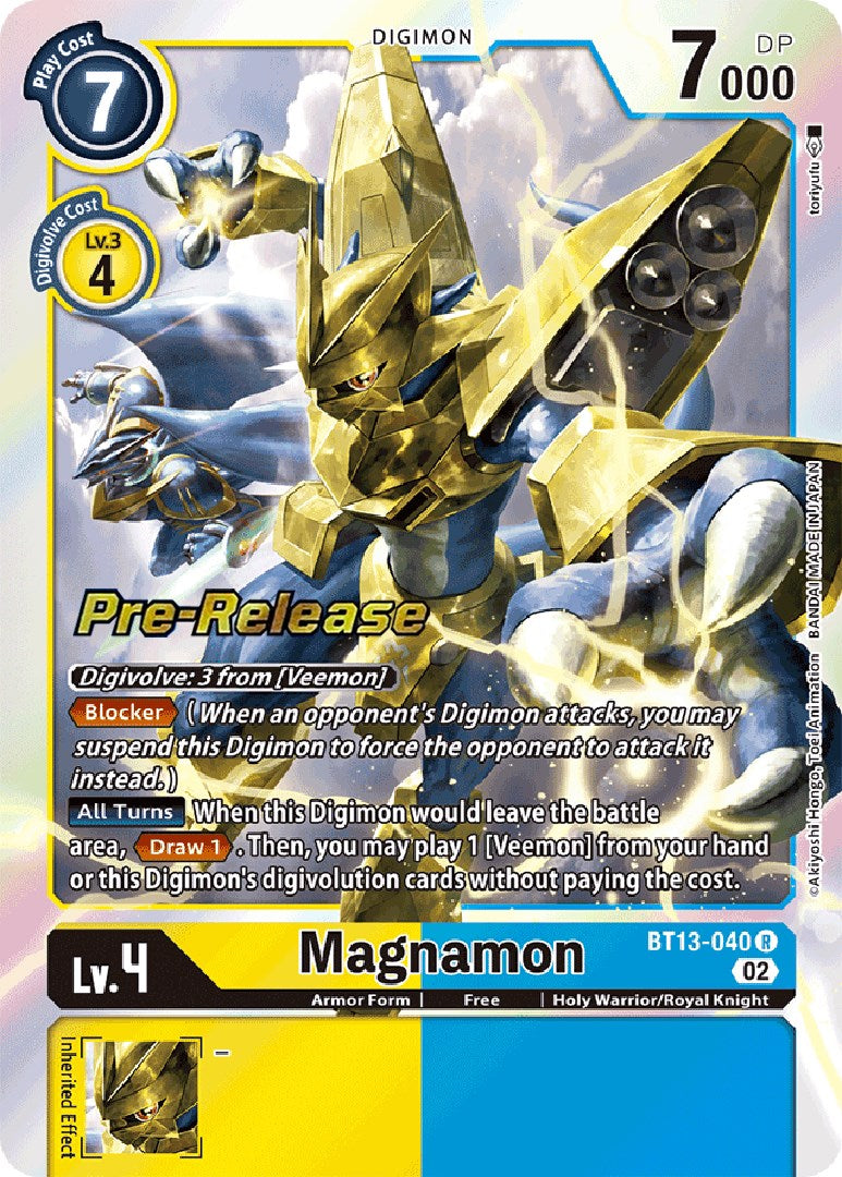 Magnamon [BT13-040] [Versus Royal Knights Booster Pre-Release Cards] | Game Grid - Logan