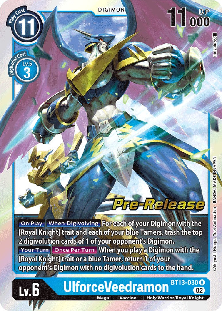 UlforceVeedramon [BT13-030] [Versus Royal Knights Booster Pre-Release Cards] | Game Grid - Logan
