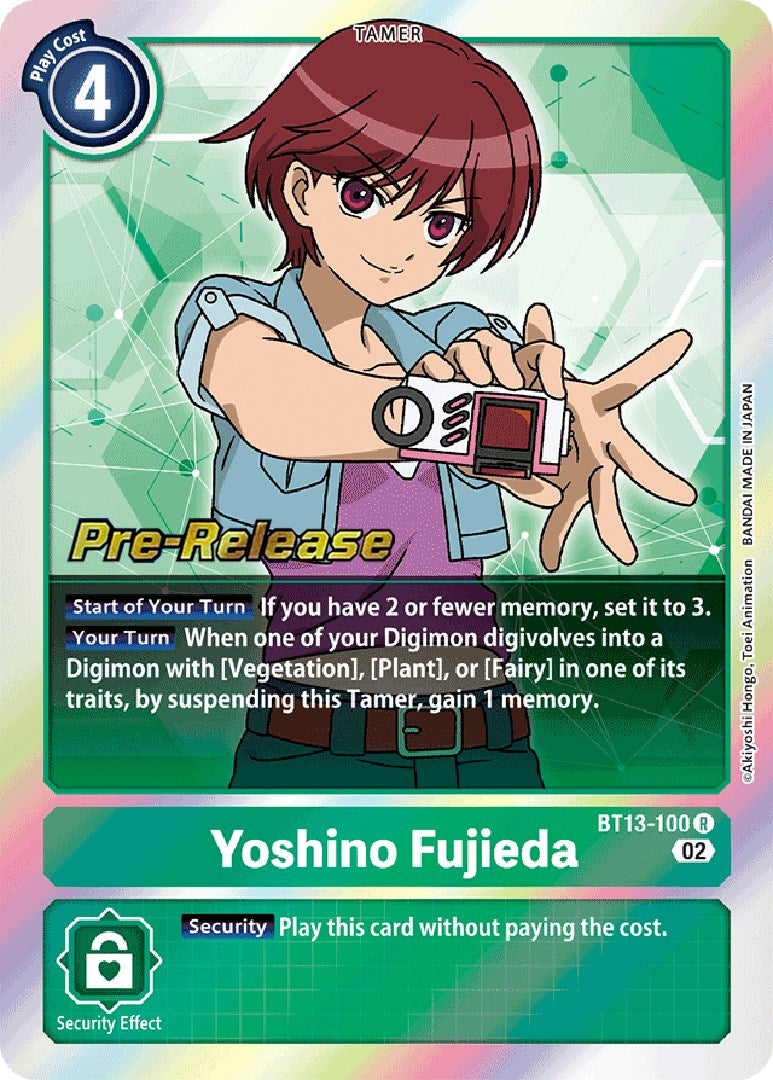 Yoshino Fujieda [BT13-100] [Versus Royal Knights Booster Pre-Release Cards] | Game Grid - Logan