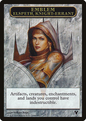Emblem - Elspeth, Knight-Errant // Soldier Double-Sided Token [Modern Event Deck 2014 Tokens] | Game Grid - Logan