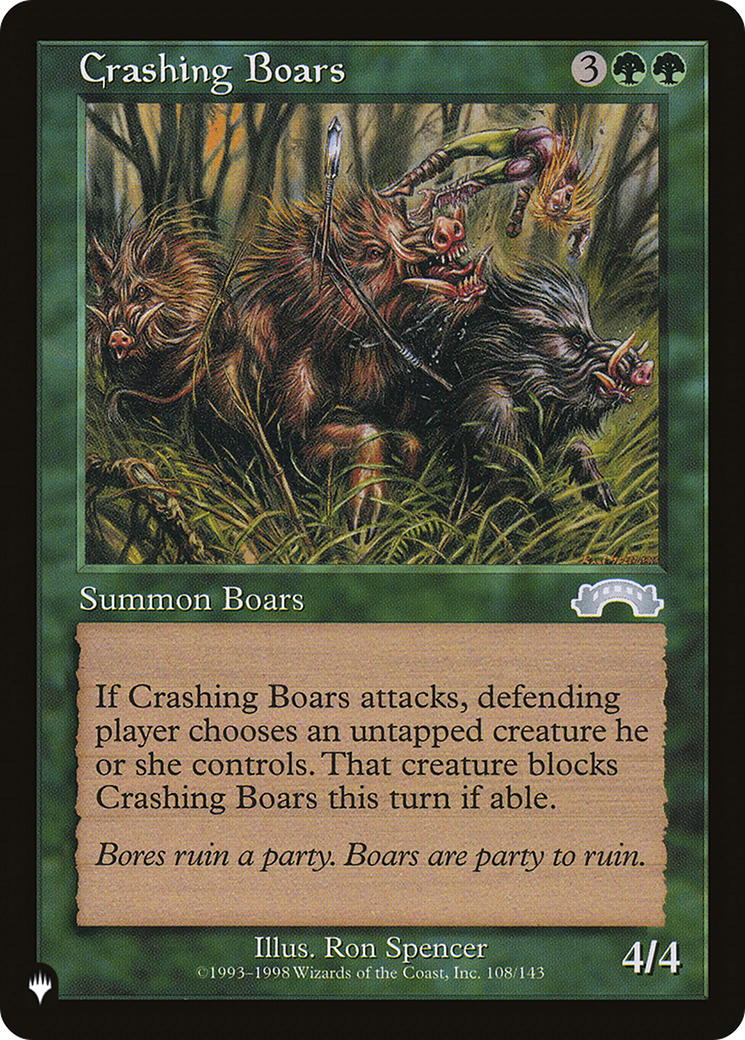 Crashing Boars [The List] | Game Grid - Logan