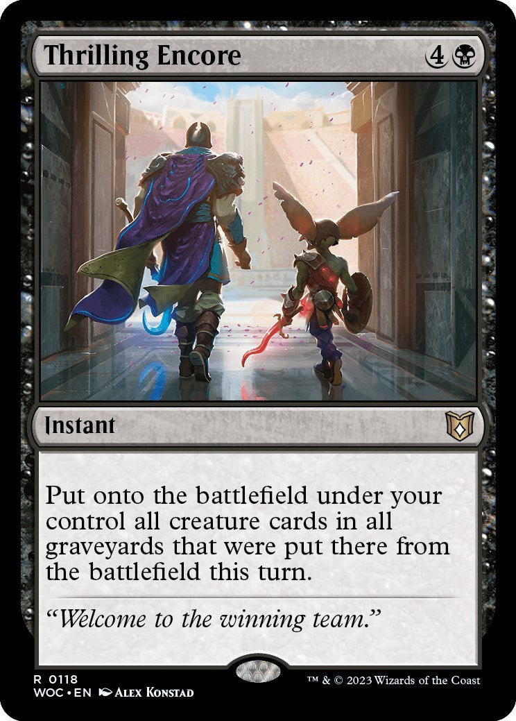 Thrilling Encore [Wilds of Eldraine Commander] | Game Grid - Logan