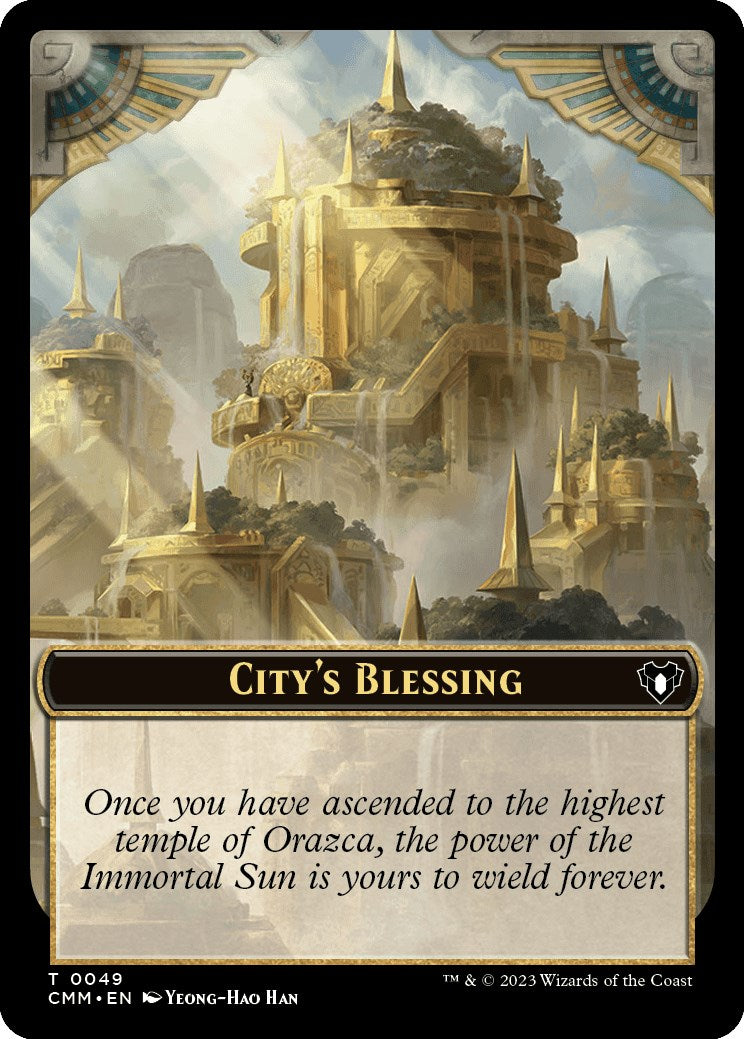 City's Blessing // Phyrexian Myr Double-Sided Token [Commander Masters Tokens] | Game Grid - Logan