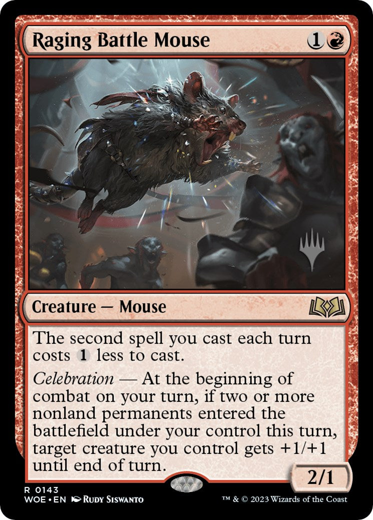 Raging Battle Mouse (Promo Pack) [Wilds of Eldraine Promos] | Game Grid - Logan