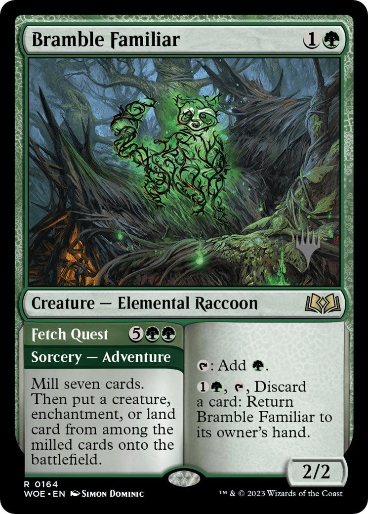 Bramble Familiar // Fetch Quest (Promo Pack) [Wilds of Eldraine Promos] | Game Grid - Logan
