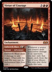 Virtue of Courage //Embereth Blaze (Promo Pack) [Wilds of Eldraine Promos] | Game Grid - Logan