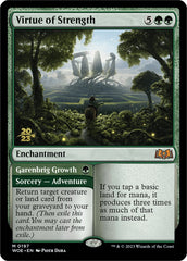 Virtue of Strength // Garenbrig Growth (Promo Pack) [Wilds of Eldraine Promos] | Game Grid - Logan