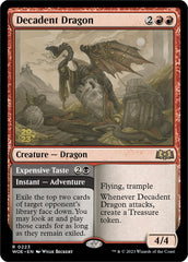 Decadent Dragon // Expensive Taste (Promo Pack) [Wilds of Eldraine Promos] | Game Grid - Logan