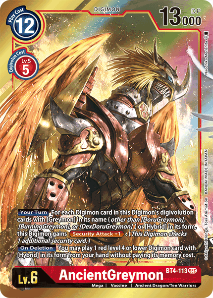 AncientGreymon [BT4-113] (Alternate Art) [Great Legend] | Game Grid - Logan