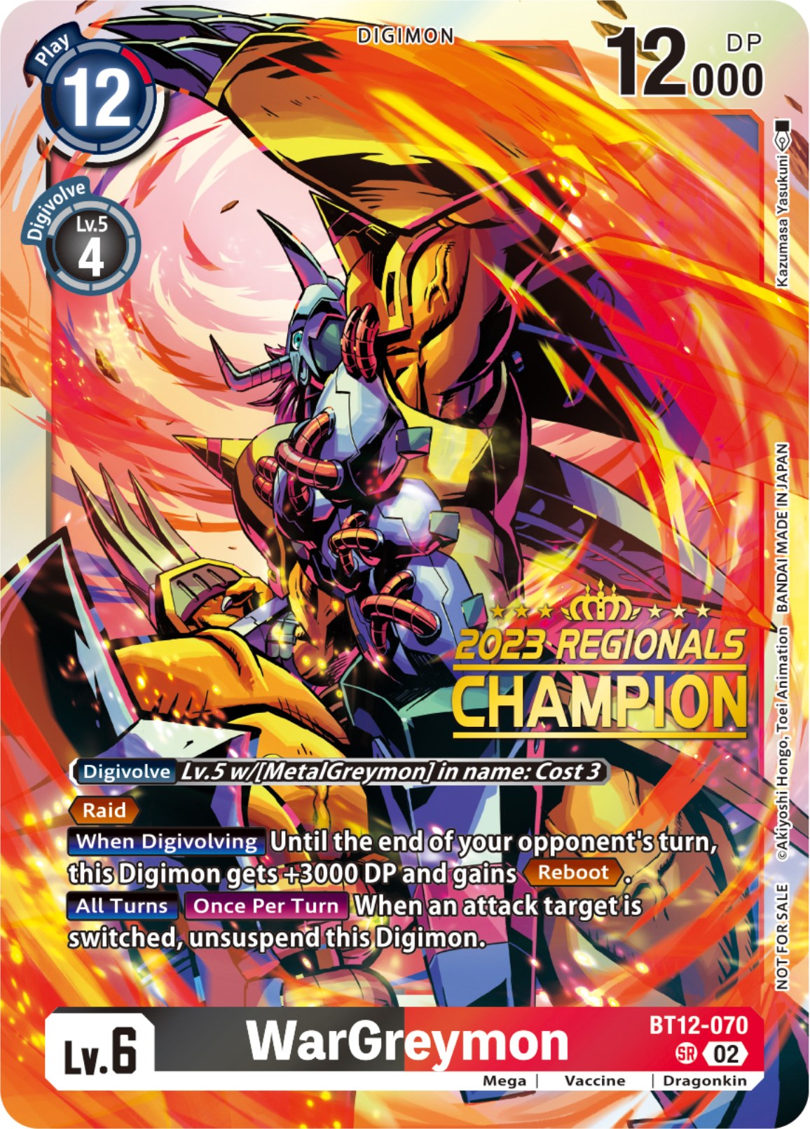 WarGreymon [BT12-070] (2023 Regionals Champion) [Across Time] | Game Grid - Logan