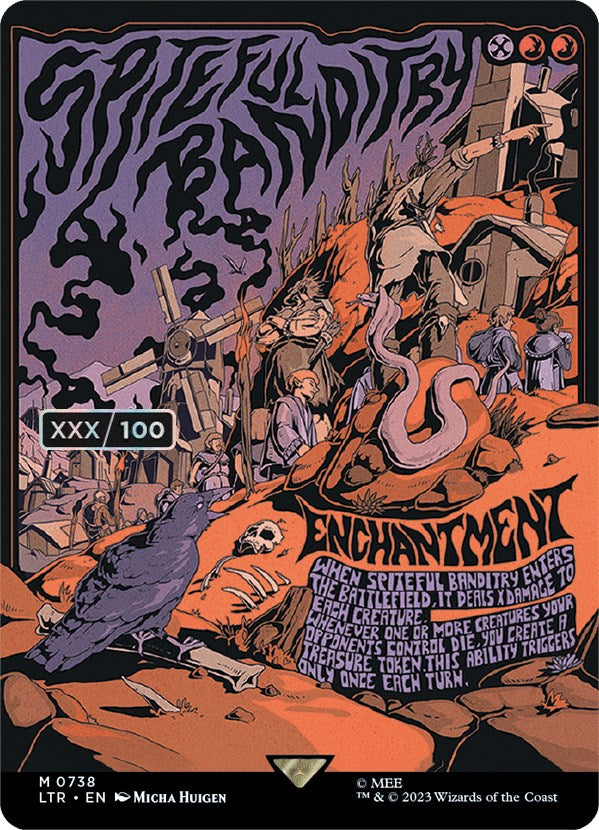 Spiteful Banditry (Borderless Poster) (Serialized) [The Lord of the Rings: Tales of Middle-Earth] | Game Grid - Logan