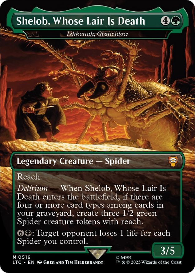 Shelob, Whose Lair Is Death - Ishkanah, Grafwidow (Borderless) [The Lord of the Rings: Tales of Middle-Earth Commander] | Game Grid - Logan