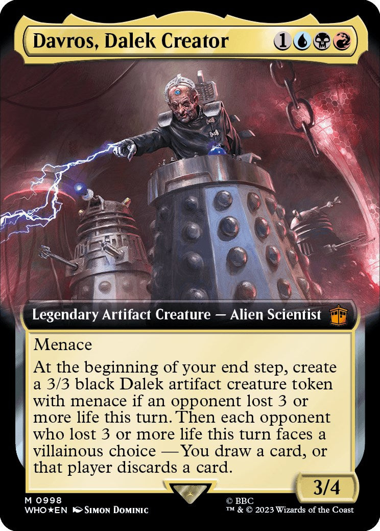 Davros, Dalek Creator (Extended Art) (Surge Foil) [Doctor Who] | Game Grid - Logan