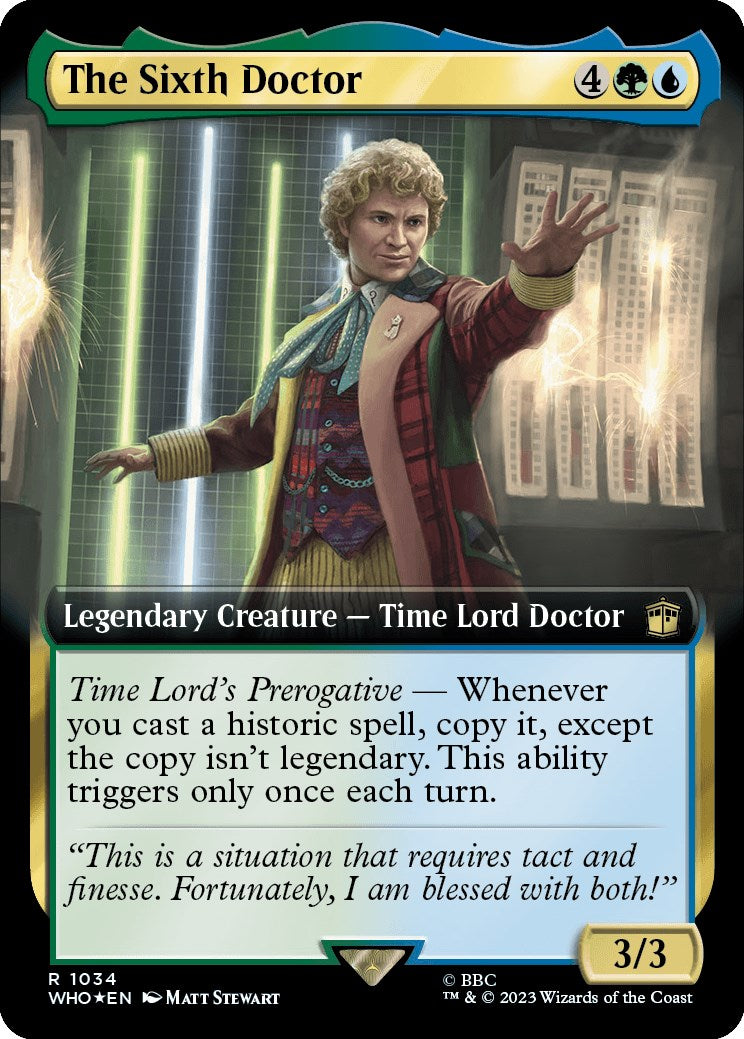 The Sixth Doctor (Extended Art) (Surge Foil) [Doctor Who] | Game Grid - Logan