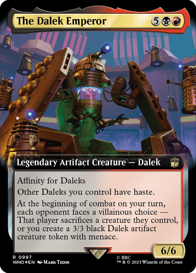 The Dalek Emperor (Extended Art) (Surge Foil) [Doctor Who] | Game Grid - Logan