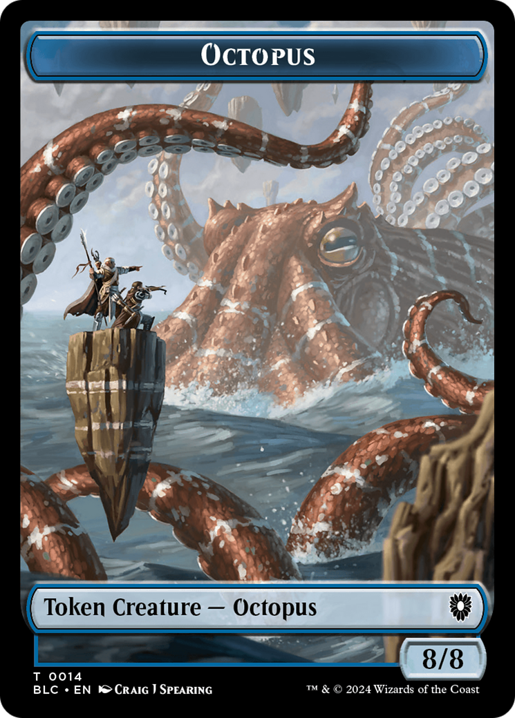 Octopus // Rabbit Double-Sided Token [Bloomburrow Commander Tokens] | Game Grid - Logan