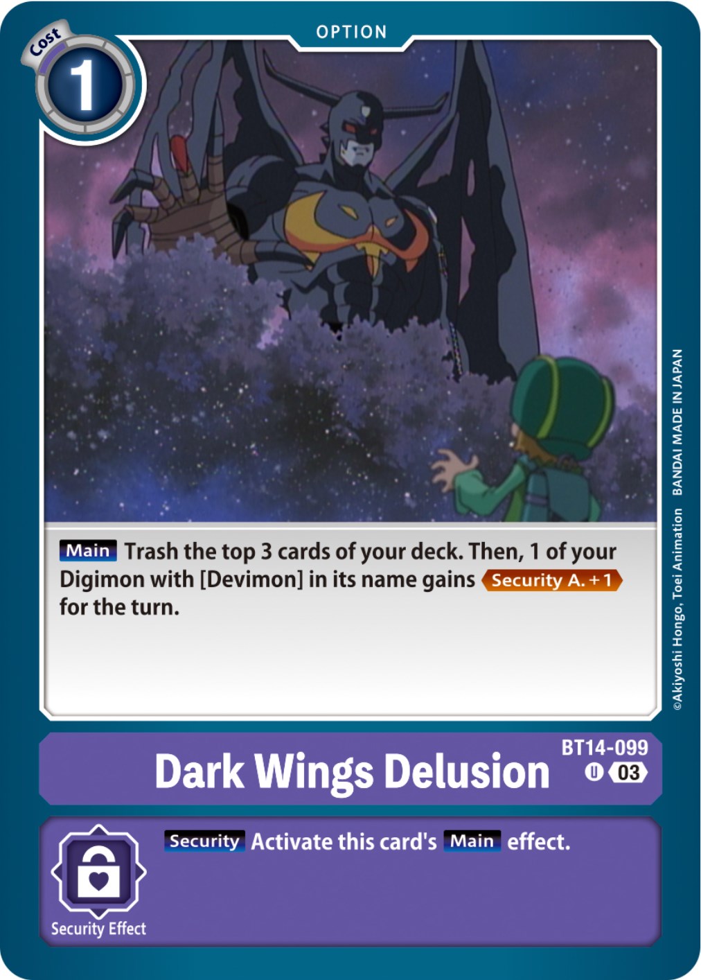 Dark Wings Delusion [BT14-099] [Blast Ace] | Game Grid - Logan