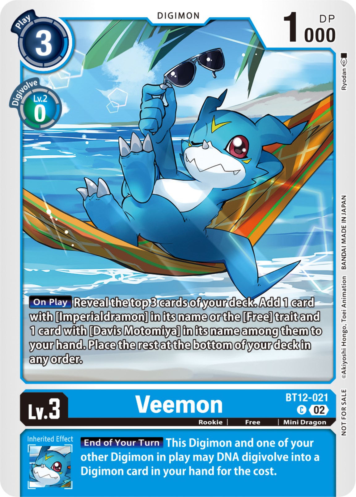 Veemon [BT12-021] (NYCC 2023 Demo Deck) [Across Time] | Game Grid - Logan