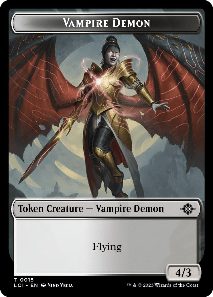 Vampire // Vampire Demon Double-Sided Token [The Lost Caverns of Ixalan Tokens] | Game Grid - Logan