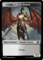 Vampire // Vampire Demon Double-Sided Token [The Lost Caverns of Ixalan Tokens] | Game Grid - Logan