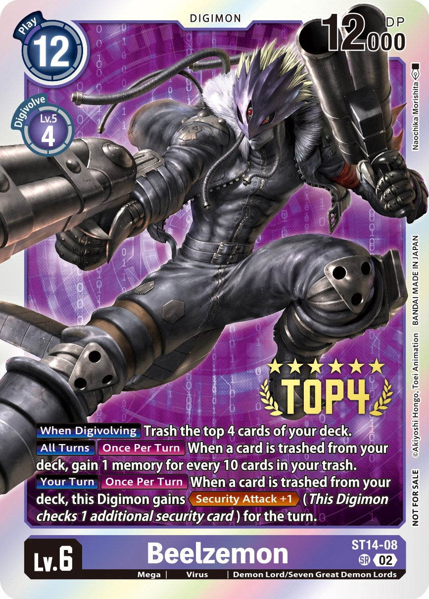 Beelzemon [ST14-08] (Digimon 3-On-3 November 2023 Top 4) [Starter Deck: Beelzemon Advanced Deck Set] | Game Grid - Logan