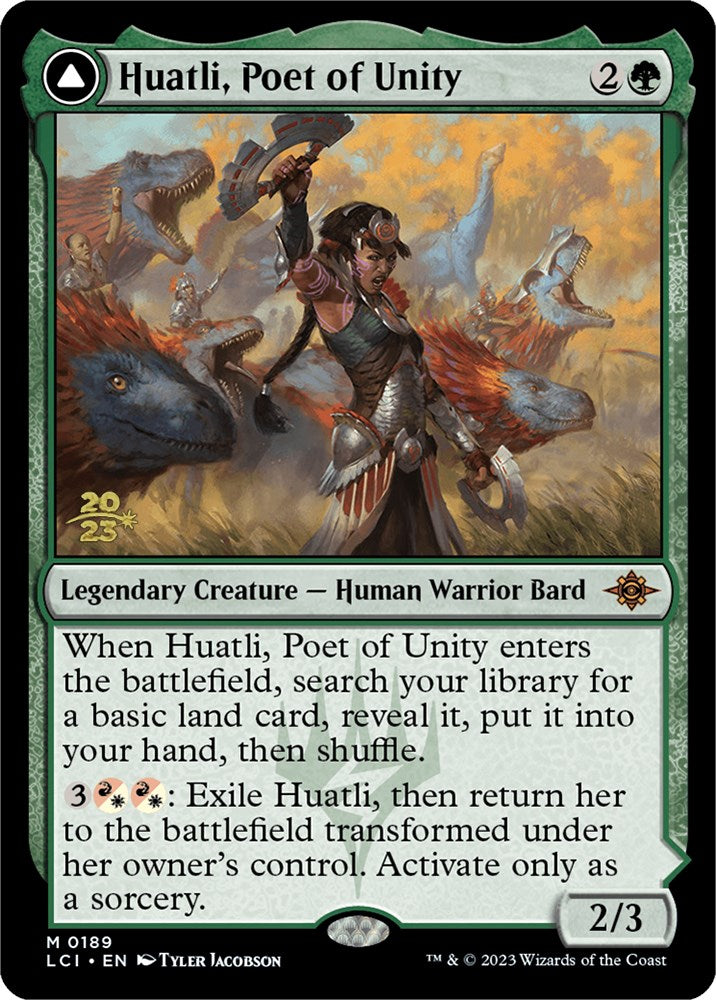 Huatli, Poet of Unity // Roar of the Fifth People [The Lost Caverns of Ixalan Prerelease Cards] | Game Grid - Logan