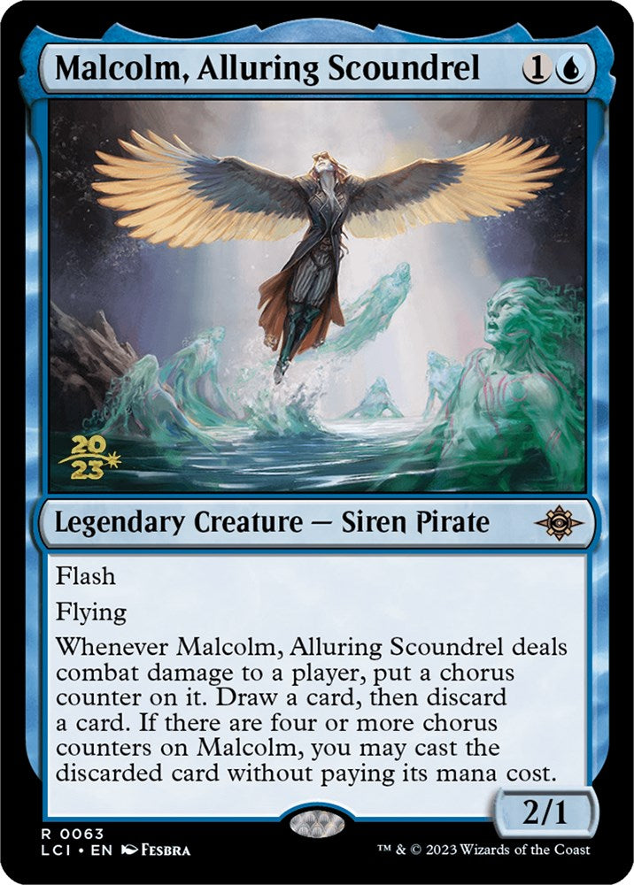 Malcolm, Alluring Scoundrel [The Lost Caverns of Ixalan Prerelease Cards] | Game Grid - Logan