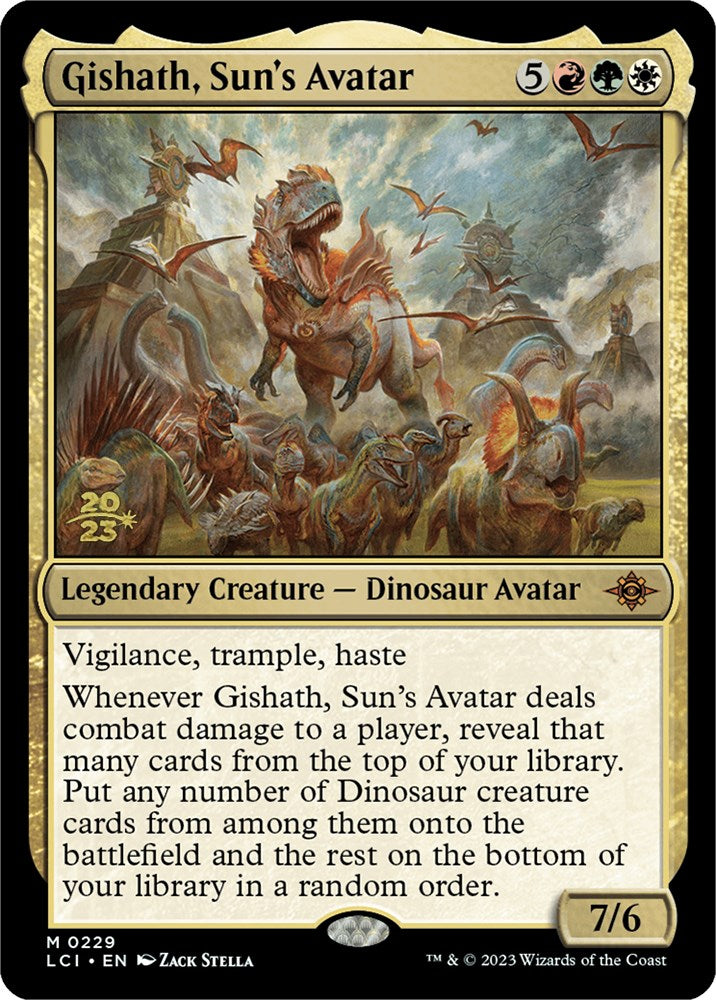 Gishath, Sun's Avatar (LCI) [The Lost Caverns of Ixalan Prerelease Cards] | Game Grid - Logan