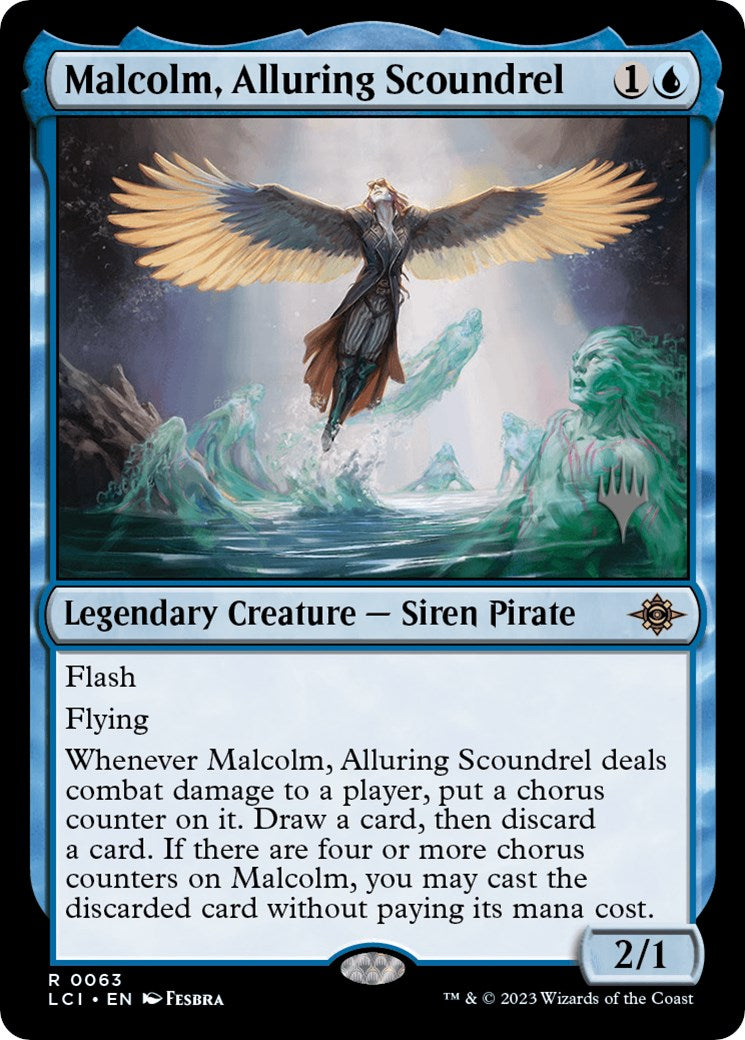 Malcolm, Alluring Scoundrel (Promo Pack) [The Lost Caverns of Ixalan Promos] | Game Grid - Logan