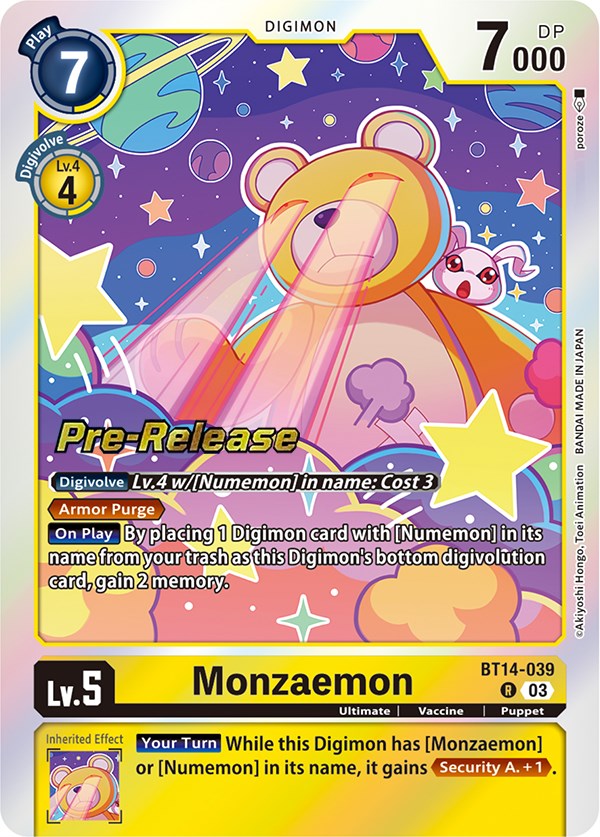 Monzaemon [BT14-039] [Blast Ace Pre-Release Cards] | Game Grid - Logan