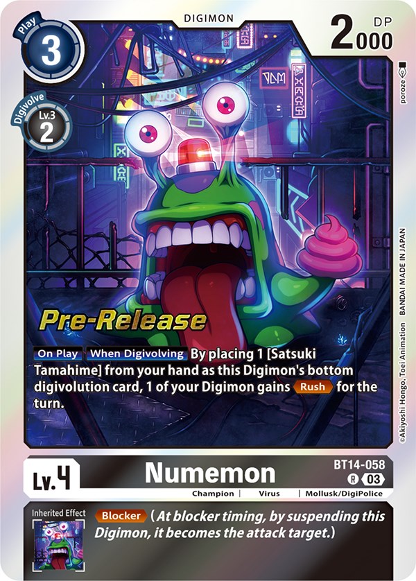 Numemon [BT14-058] [Blast Ace Pre-Release Cards] | Game Grid - Logan
