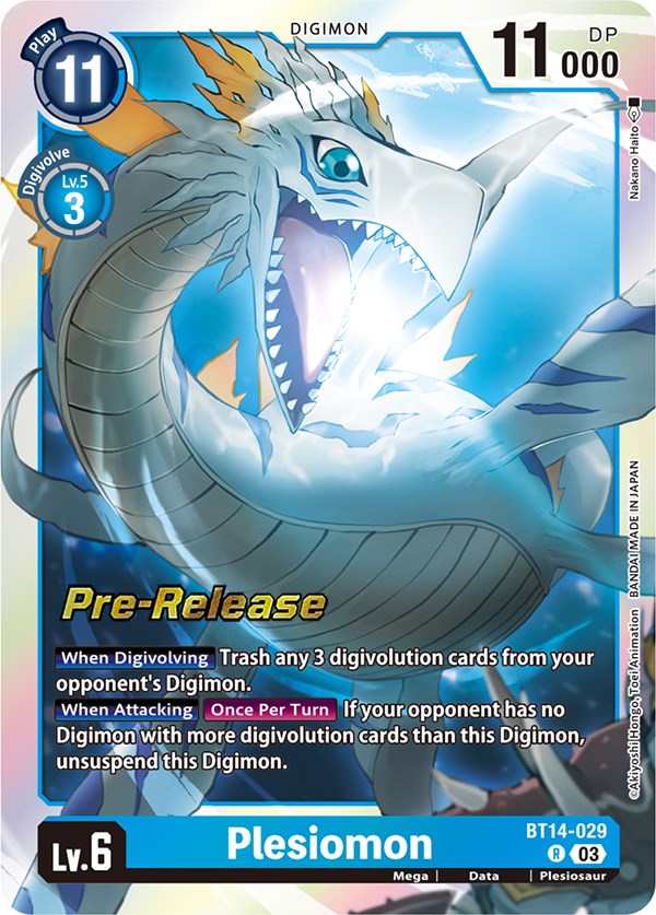 Plesiomon [BT14-029] [Blast Ace Pre-Release Cards] | Game Grid - Logan