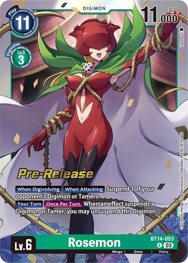 Rosemon [BT14-053] [Blast Ace Pre-Release Cards] | Game Grid - Logan