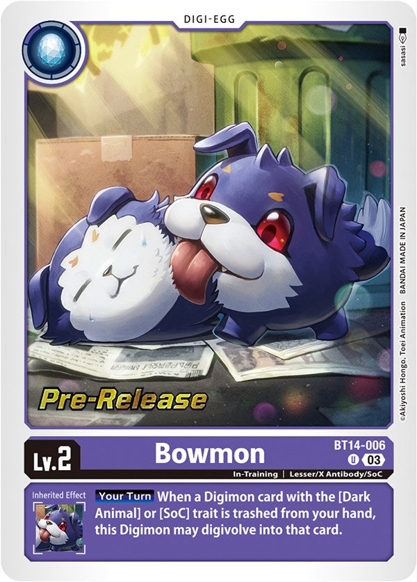 Bowmon [BT14-006] [Blast Ace Pre-Release Cards] | Game Grid - Logan