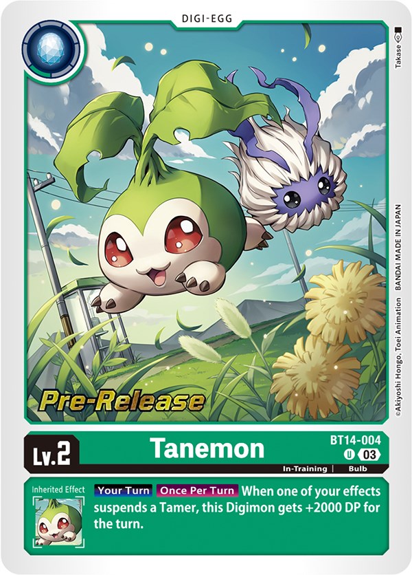 Tanemon [BT14-004] [Blast Ace Pre-Release Cards] | Game Grid - Logan