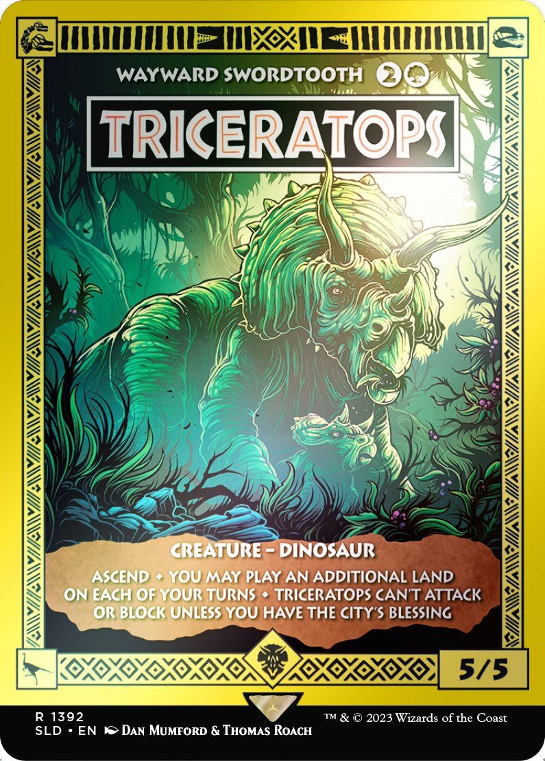 Triceratops - Wayward Swordtooth (Rainbow Foil) [Secret Lair Drop Series] | Game Grid - Logan