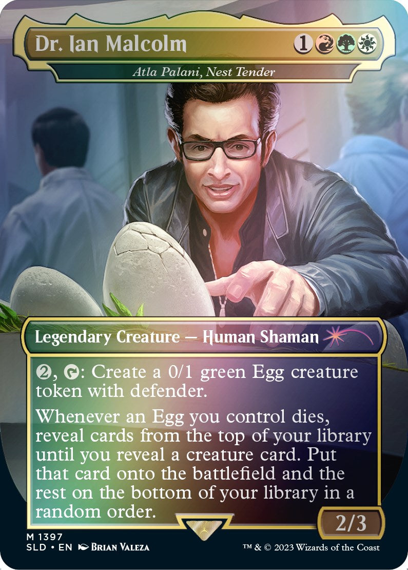 Dr. Ian Malcolm - Atla Palani, Nest Tender (Rainbow Foil) [Secret Lair Drop Series] | Game Grid - Logan