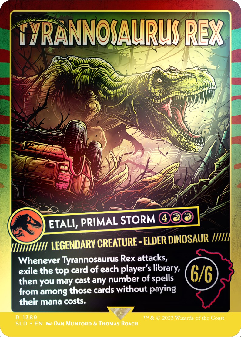 Tyrannosaurus Rex - Etali, Primal Storm (Rainbow Foil) [Secret Lair Drop Series] | Game Grid - Logan