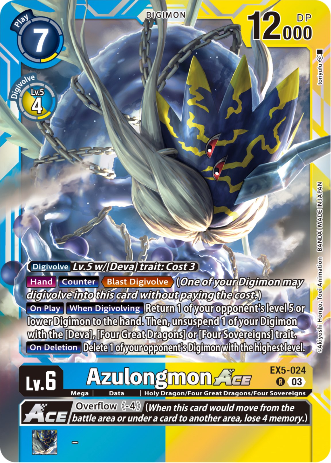 Azulongmon Ace [EX5-024] [Animal Colosseum] | Game Grid - Logan