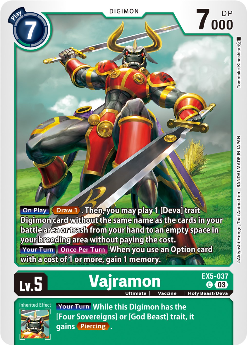 Vajramon [EX5-037] [Animal Colosseum] | Game Grid - Logan