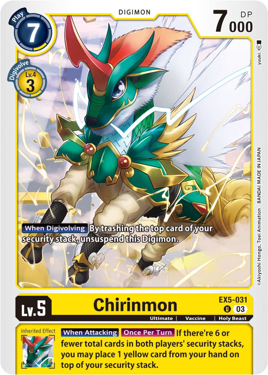 Chirinmon [EX5-031] [Animal Colosseum] | Game Grid - Logan