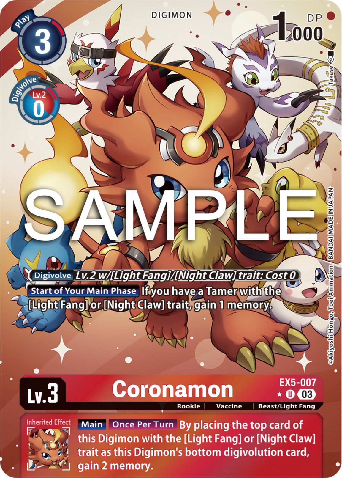 Coronamon [EX5-007] (Alternate Art) [Animal Colosseum] | Game Grid - Logan