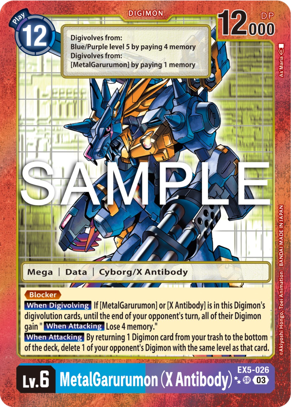 MetalGarurumon (X Antibody) [EX5-026] (2 Star Alternate Art) [Animal Colosseum] | Game Grid - Logan