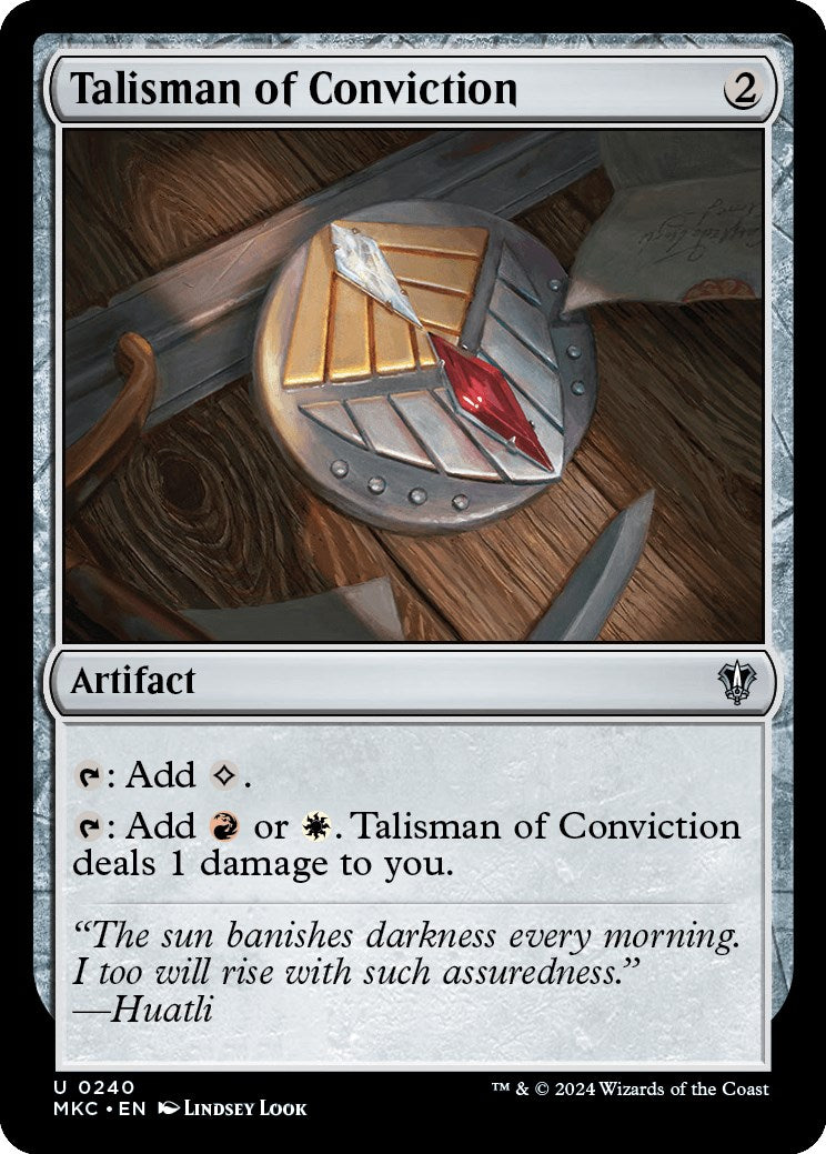 Talisman of Conviction [Murders at Karlov Manor Commander] | Game Grid - Logan