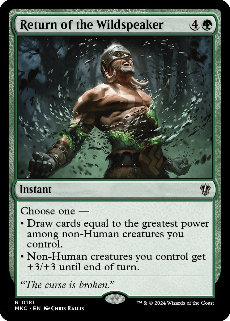 Return of the Wildspeaker [Murders at Karlov Manor Commander] | Game Grid - Logan