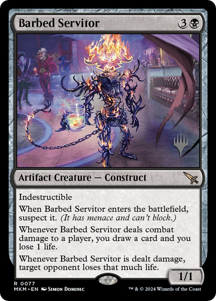 Barbed Servitor (Promo Pack) [Murders at Karlov Manor Promos] | Game Grid - Logan